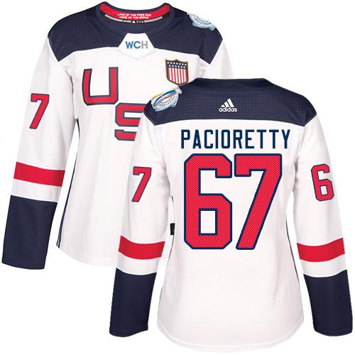 Team USA #67 Max Pacioretty White 2016 World Cup Women's Stitched NHL Jersey